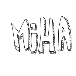 Pobarvanka imena Miha