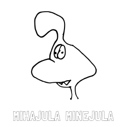 Online izdelana pobarvanka - Pobarvanka imena MIHAJULA - MINEJULA in otroška pobarvanka pošasti
