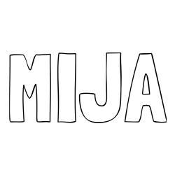 Pobarvanka imena MIJA