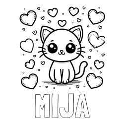 Pobarvanka imena MIJA