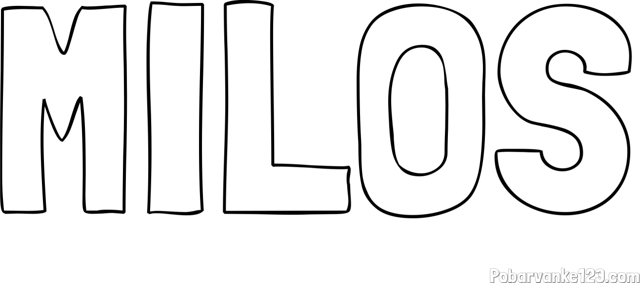 Pobarvanka imena MILOŠ