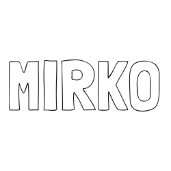 Online izdelana pobarvanka - Pobarvanka imena MIRKO