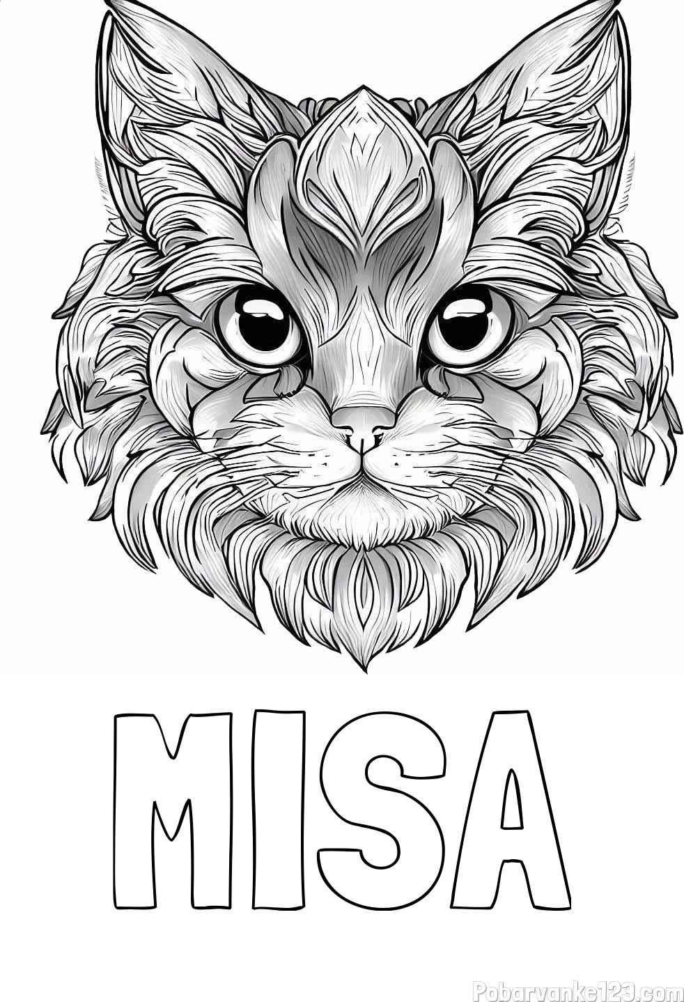 Pobarvanka imena Miša