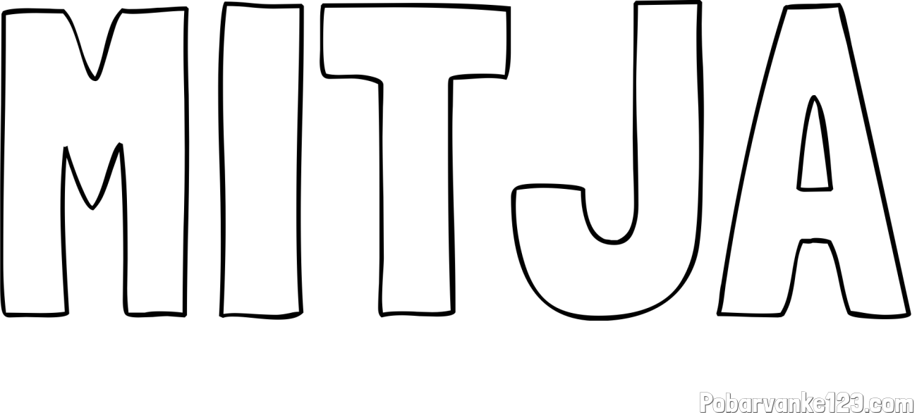 Pobarvanka imena MITJA