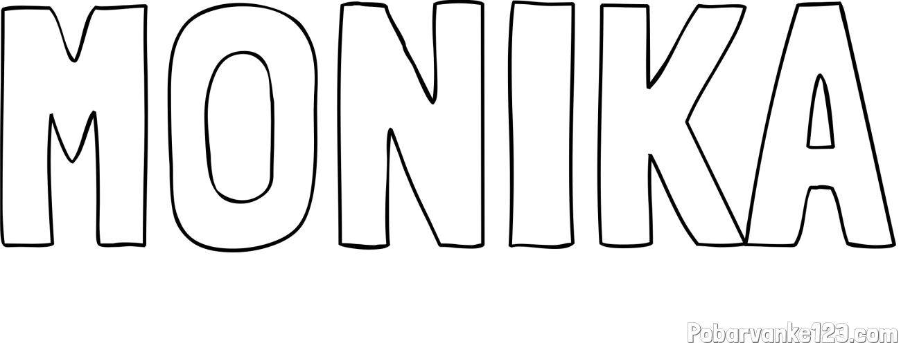 Pobarvanka imena MONIKA