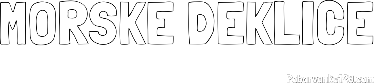 Pobarvanka imena MORSKE DEKLICE