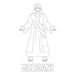 Online izdelana pobarvanka - Pobarvanka imena MOŽGANI in pobarvanka Jezusa Kristusa