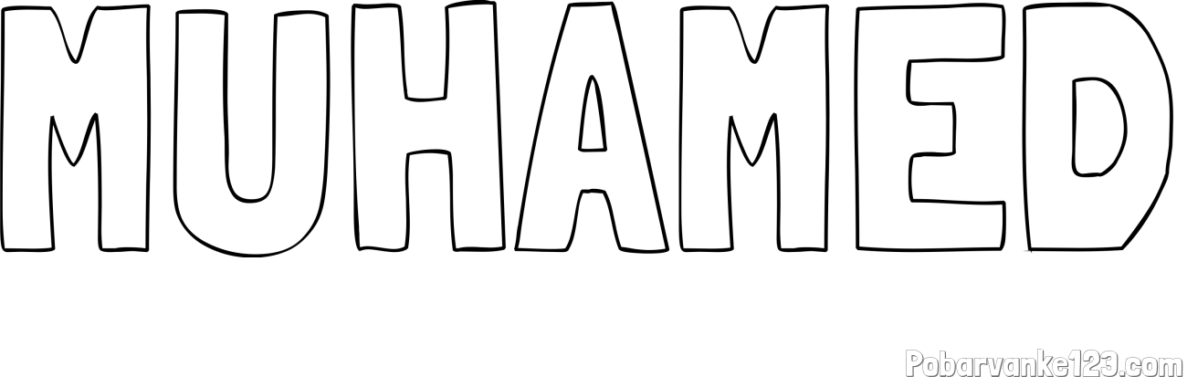 Pobarvanka imena MUHAMED