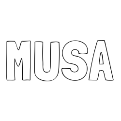 Online izdelana pobarvanka - Pobarvanka imena MUSA