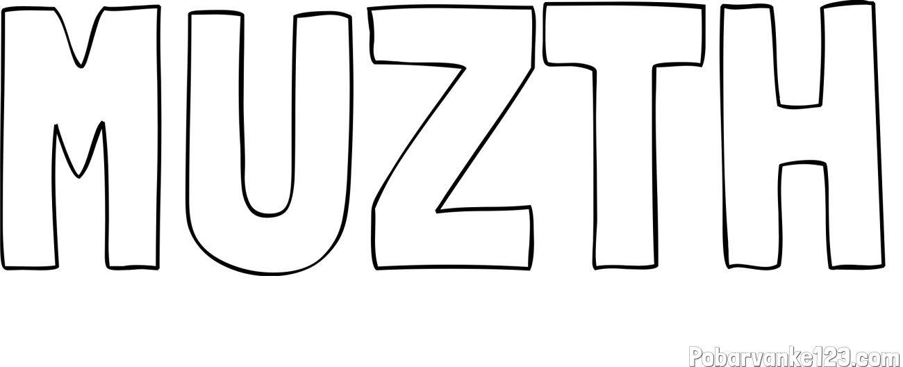 Pobarvanka imena MUZTH