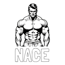 Pobarvanka imena NACE in pobarvanka bodybuilder-ja