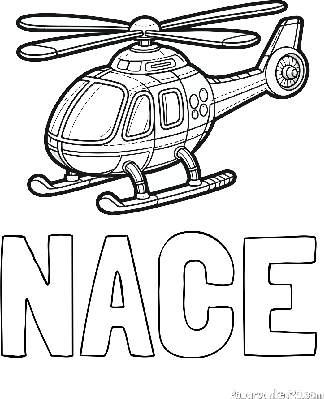 Pobarvanka imena NACE in pobarvanka helikopterja