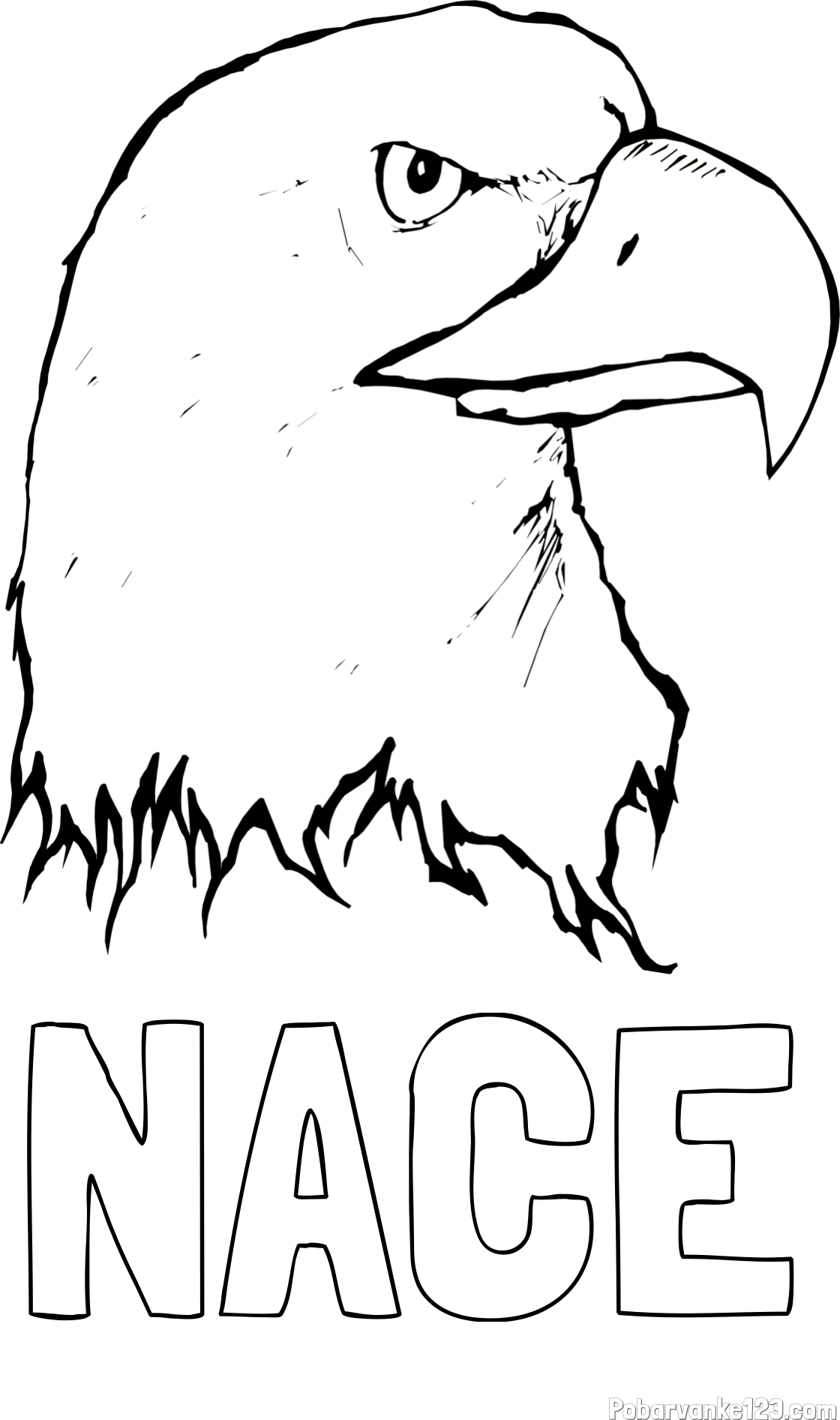 Pobarvanka imena NACE in pobarvanka orlove glave