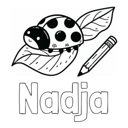 Pobarvanka imena Nadja