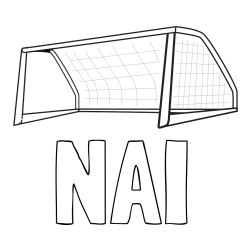 Online izdelana pobarvanka - Pobarvanka imena NAI in pobarvanka nogometnega gola