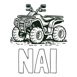 Online izdelana pobarvanka - Pobarvanka imena NAI in pobarvanka štirikolesnika
