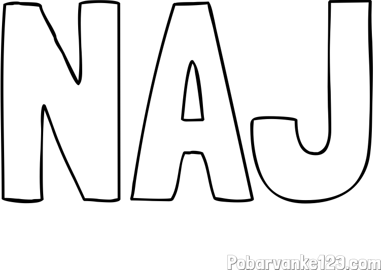 Pobarvanka imena NAJ