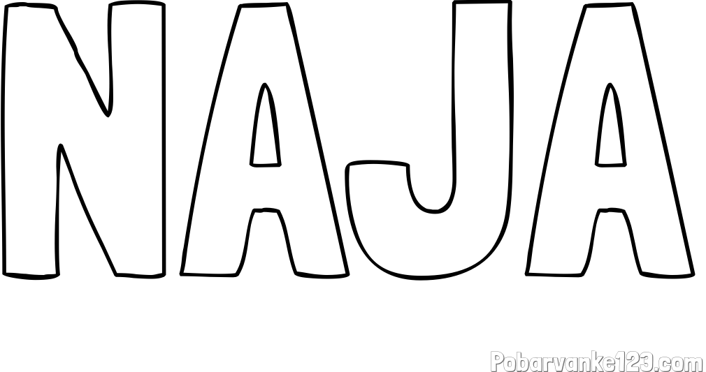 Pobarvanka imena NAJA