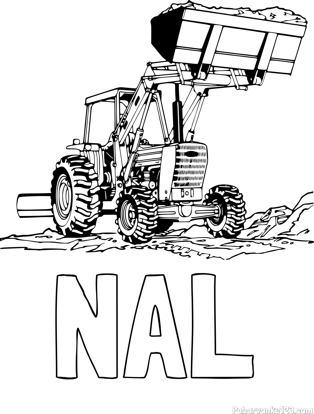 Pobarvanka imena NAL in pobarvanka traktorja