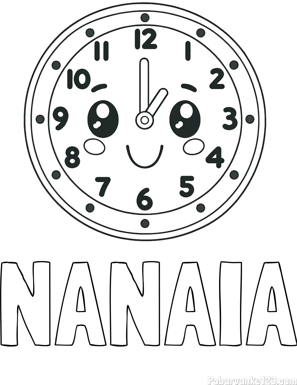 Pobarvanka imena NANAIA