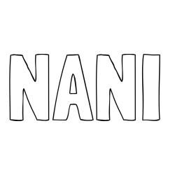 Online izdelana pobarvanka - Pobarvanka imena NANI