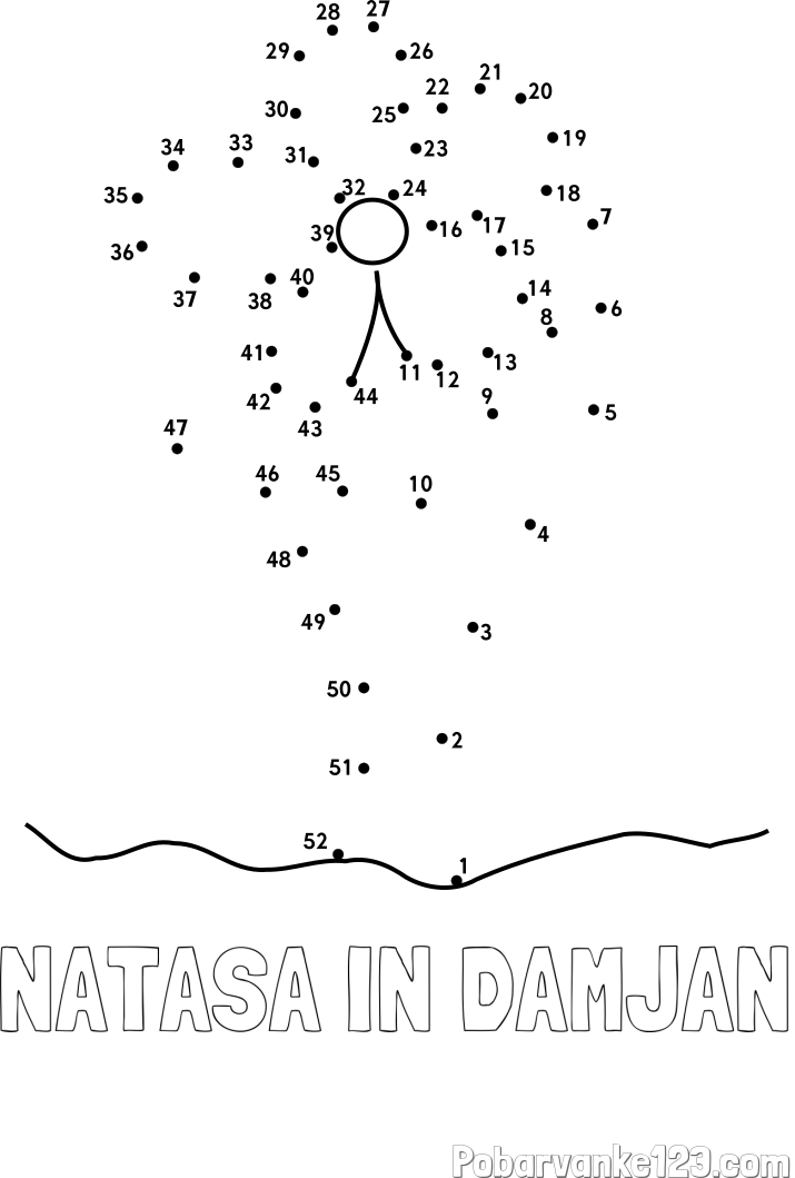 Pobarvanka imena NATAŠA IN DAMJAN in Črtna pobarvanka cvetlice