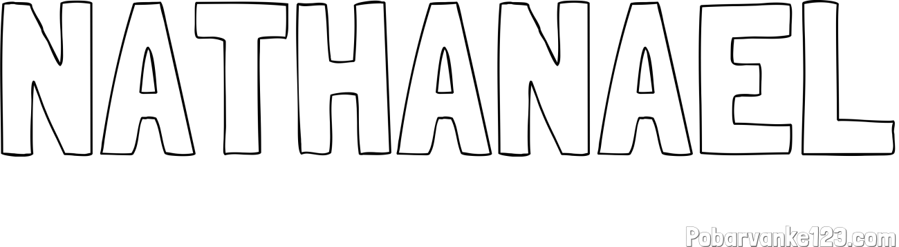 Pobarvanka imena NATHANAEL