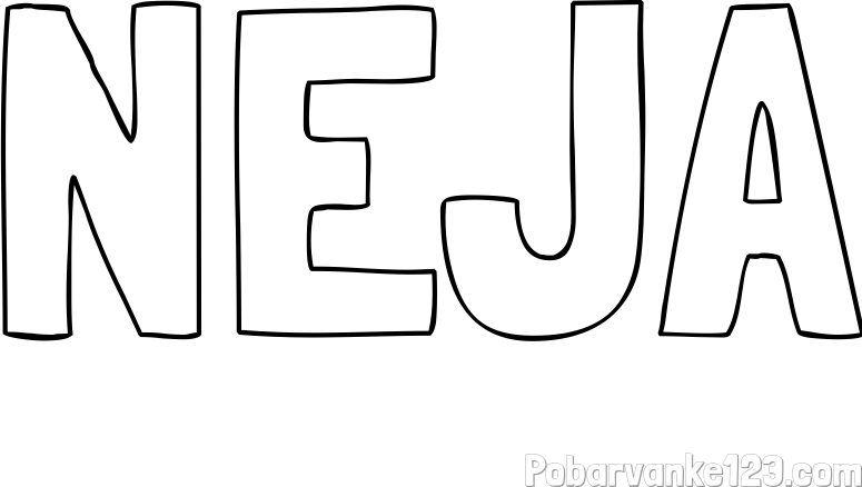 Pobarvanka imena NEJA