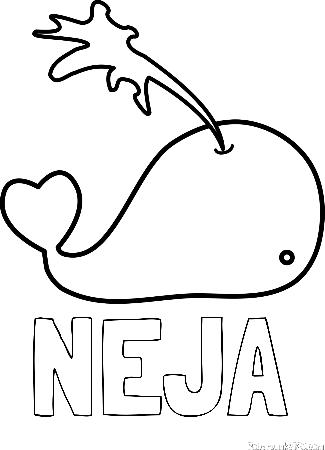 Pobarvanka imena NEJA in pobarvanka kit