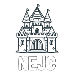 Pobarvanka imena NEJC in otroška pobarvanka gradu
