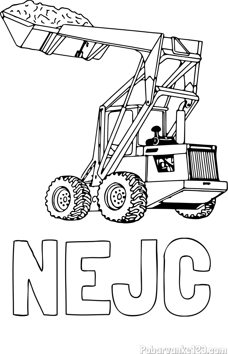 Pobarvanka imena NEJC in pobarvanka velikega traktorja