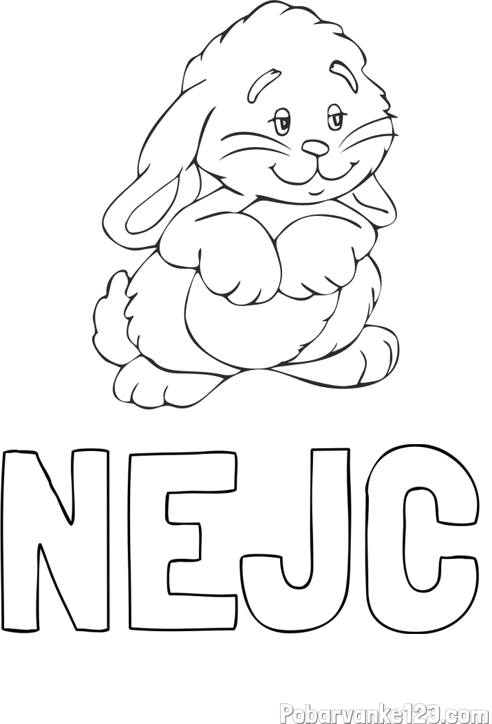 Pobarvanka imena NEJC in pobarvanka zajčka
