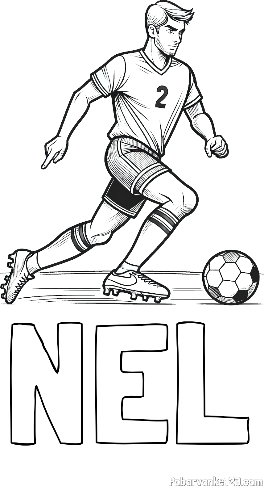 Pobarvanka imena NEL in pobarvanka nogometaša