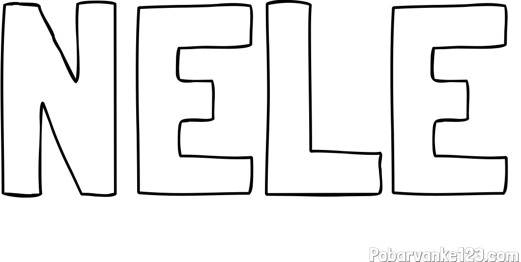 Pobarvanka imena NELE