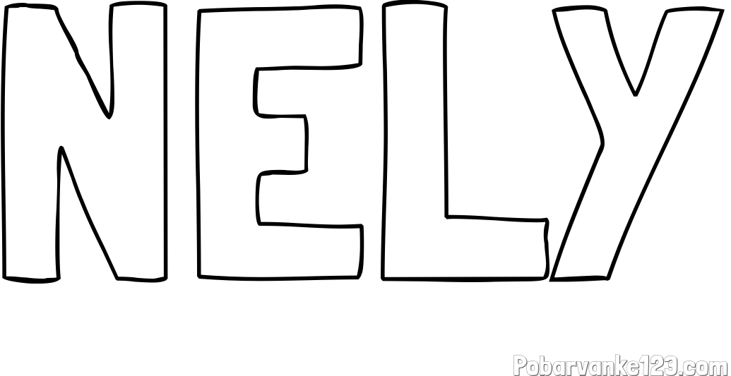 Pobarvanka imena NELY
