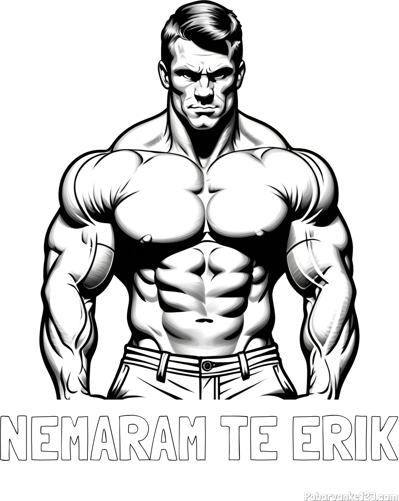 Pobarvanka imena NEMARAM TE ERIK in pobarvanka bodybuilder-ja