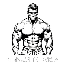 Online izdelana pobarvanka - Pobarvanka imena NEMARAM TE   ZARJA in pobarvanka bodybuilder-ja