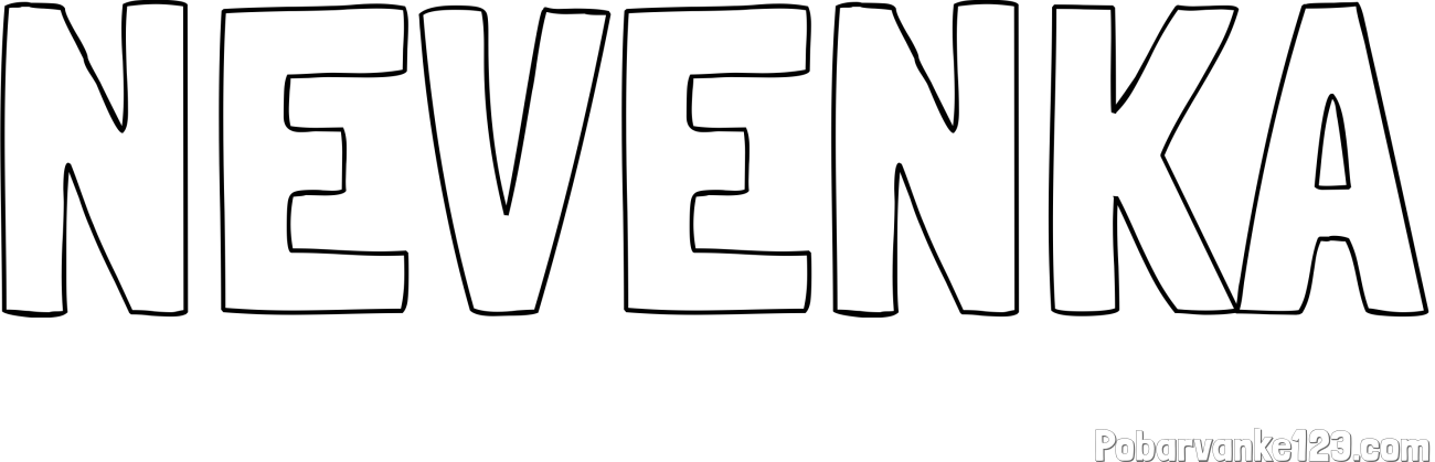 Pobarvanka imena NEVENKA