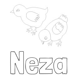 Pobarvanka imena Neža