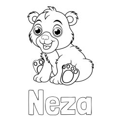 Pobarvanka imena Neža