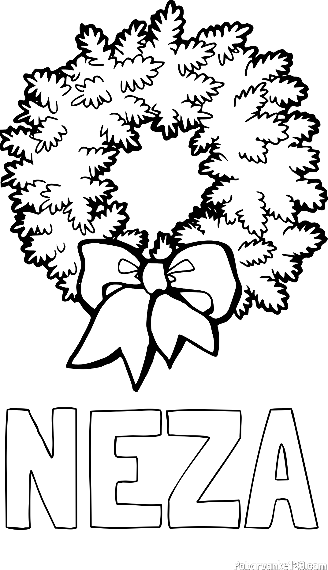 Pobarvanka imena NEŽA in adventni venček