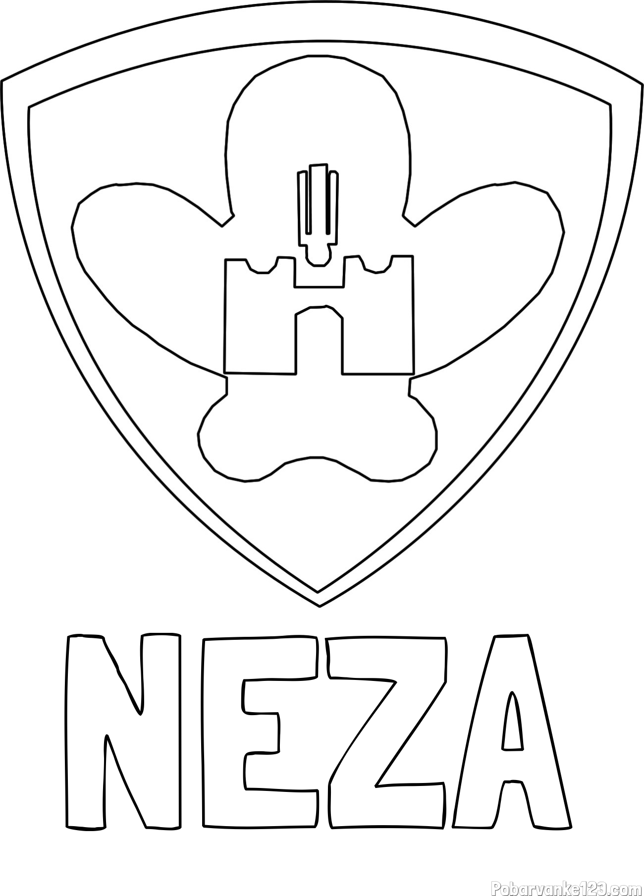 Pobarvanka imena NEŽA in pobarvanka NK Maribor (grb)