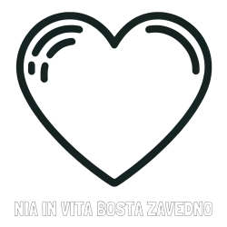 Online izdelana pobarvanka - Pobarvanka imena NIA IN VITA BOSTA ZAVEDNO in pobarvanka lepega srčka