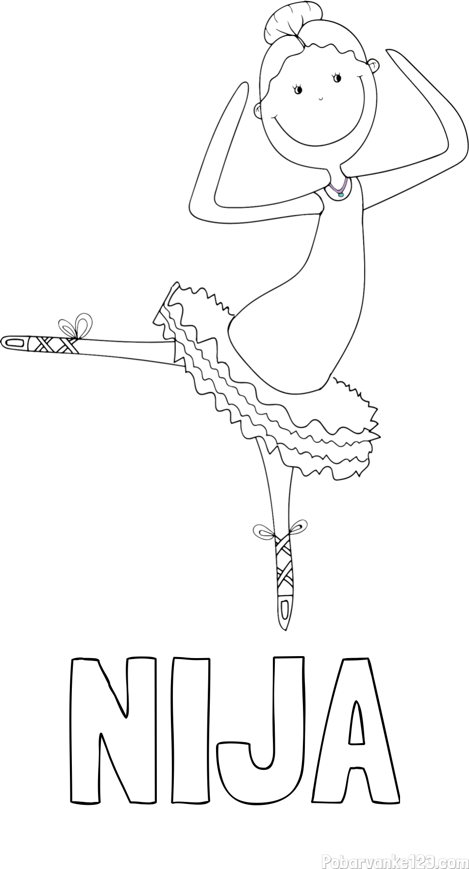 Pobarvanka imena NIJA