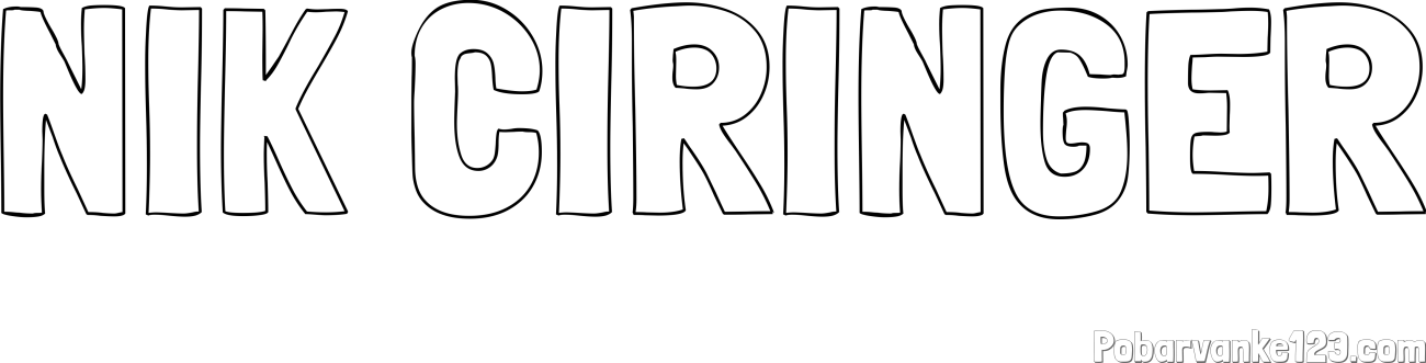 Pobarvanka imena NIK CIRINGER