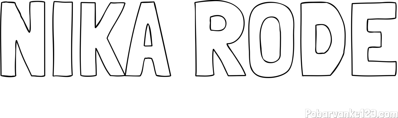 Pobarvanka imena NIKA RODE