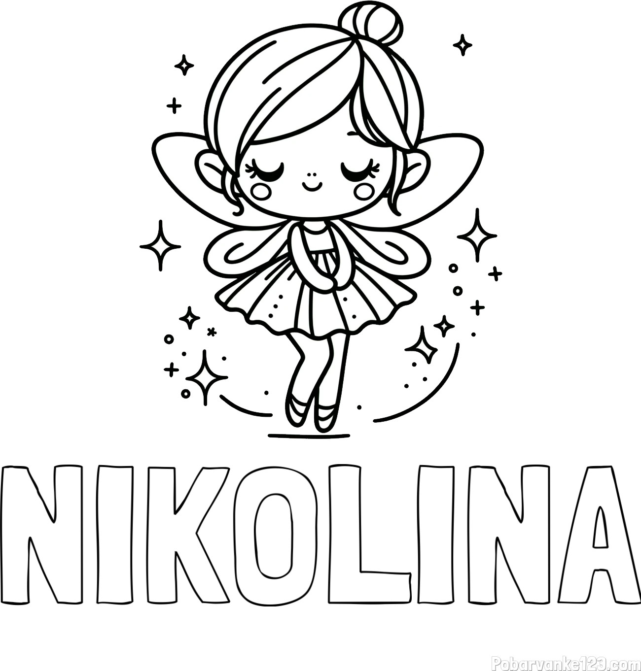 Pobarvanka imena NIKOLINA