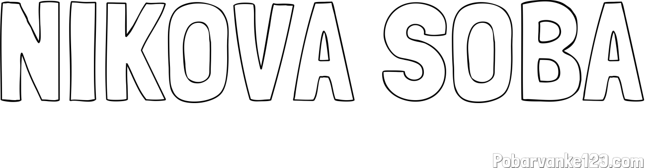 Pobarvanka imena NIKOVA SOBA