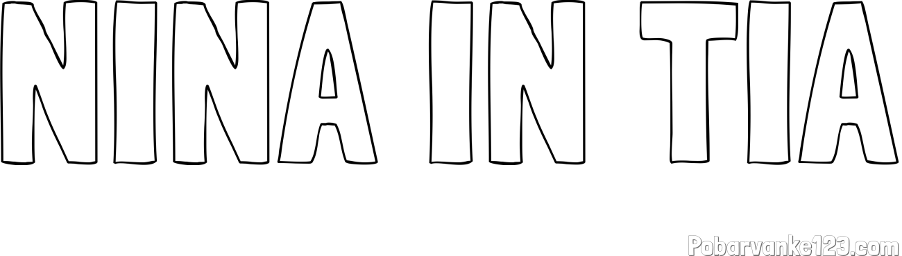 Pobarvanka imena NINA IN TIA
