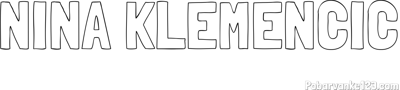 Pobarvanka imena NINA KLEMENČIČ